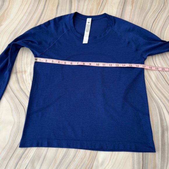 Lululemon Swiftly Tech Long-Sleeve Shirt 2.0 *Waist Length Blue Size 10 $78 - Picture 14 of 15